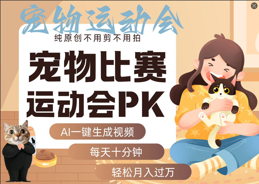 AI萌宠运动员跳水 射击  篮球  足球比赛   每天十分钟 附详细提示词文案库  代替做素材 卖提示词 卖虚拟资料  卖宠物产品 做宠物私人定制产品  带徒弟 带陪跑 卖课  创作者分成 月入5W+